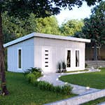 Attefallshus Palmako Annika 21,5 m² Byggsats i Obehandlat Trä med Pulpettak