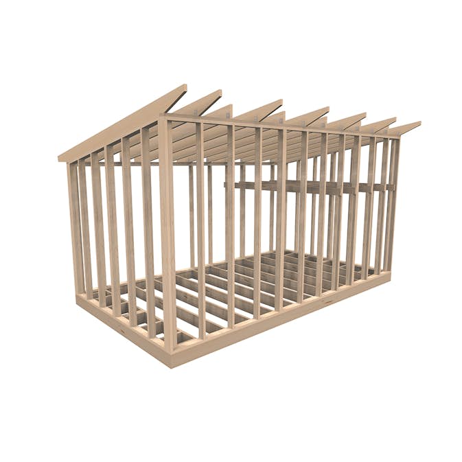 Attefallsstomme Byggstommar Premium Pulpet med loft 25m2