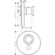 Inbyggnadsblandare Axor ShowerSelect Rund 1-utlopp Highflow