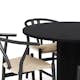 Matgrupp Bark Noira Runt Matbord 120 cm med 4 Dastoori Matstol