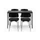 Matgrupp Basic Home Lowe Matbord 120 cm med 4 Lowe Matstol