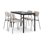 Matgrupp Basic Home Lowe Matbord 120 cm med 4 Lowe Matstol