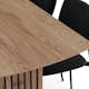 Matgrupp Bark Richeto Rektangulärt Matbord 240 cm med 6 Lowe Matstol Svart