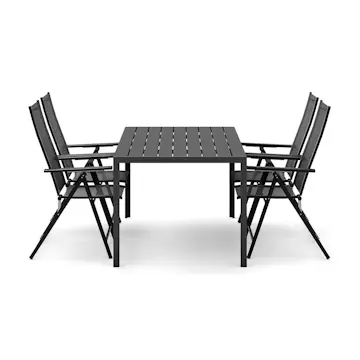 Trädgårdsgrupp Comfort Garden Siri Matbord 150 cm med 4 Sanna Matstolar