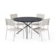 Matgrupp Comfort Garden Alex Matbord 140 cm Runt med 6 Las Vegas Karmstolar