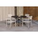 Matgrupp Comfort Garden Alex Matbord 140 cm Runt med 6 Las Vegas Karmstolar