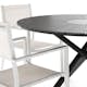 Matgrupp Comfort Garden Finnhamn Matbord 140 cm Runt med 6 Las Vegas Karmstolar