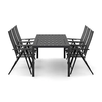 Trädgårdsgrupp Comfort Garden Siri Matbord 205 cm med 6 Sanna Matstolar