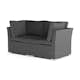 Utesoffa Comfort Garden Wisconsin Premium Loungesoffa Utomhus med Armstöd 2-sits Konstrotting