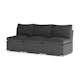 Utesoffa Comfort Garden Wisconsin Premium Loungesoffa Utomhus utan Armstöd 3-sits Konstrotting