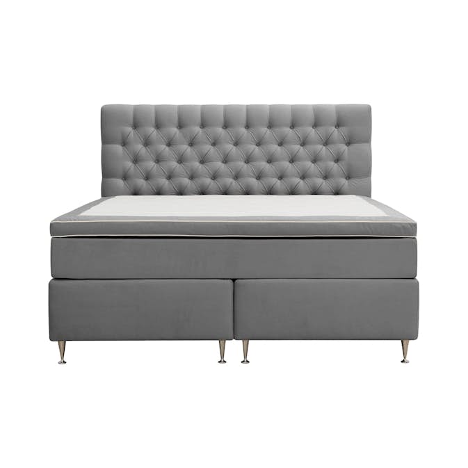 Kontinentalsäng Berg & Strand Hilton Lyx Komplett Sängpaket 160x200 cm med Knappad Sänggavel i Sammet