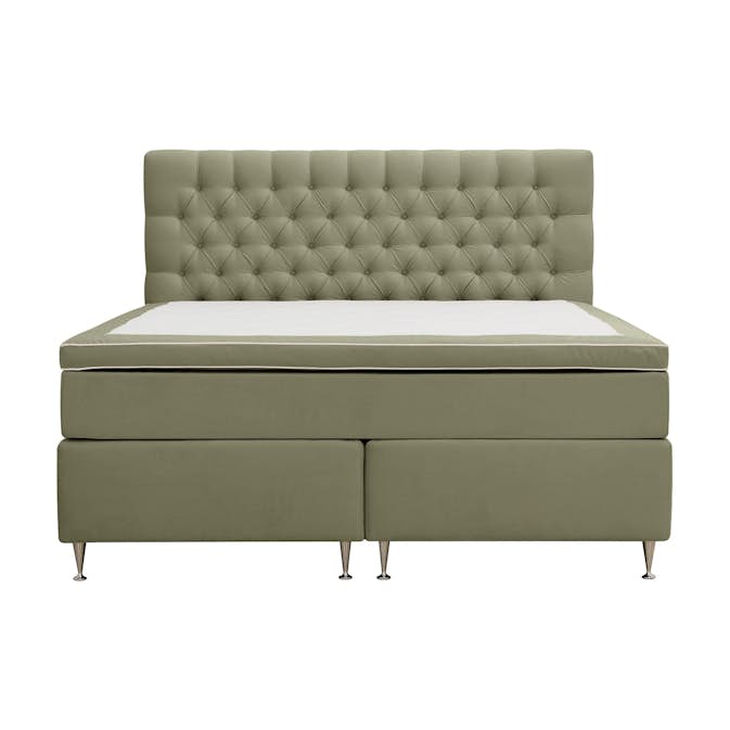 Kontinentalsäng Berg & Strand Hilton Lyx Komplett Sängpaket 160x200 cm med Knappad Sänggavel i Sammet