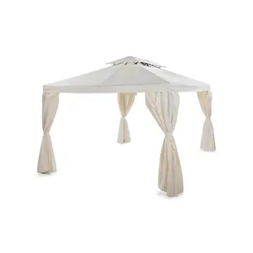 Paviljong Comfort Garden Bermuda komplett paviljong inkl tak och väggar 3x3m - Offwhite