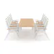 Trädgårdsgrupp deNoord Las Vegas utomhus matgrupp förlängningsbart 220x280x100 cm med 8 Las Vegas positionsstolar