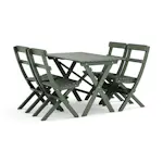 Trädgårdsgrupp Comfort Garden Landet Utomhus matgrupp 118x70x74 cm med 4 klappstolar