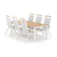 Trädgårdsgrupp deNoord Las Vegas utomhus matgrupp förlängningsbart 220x280x100 cm med 6 Las Vegas positionsstolar