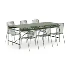Trädgårdsgrupp Comfort Garden Jarva utomhus matgrupp 200 cm med 6 Jarva matstolar
