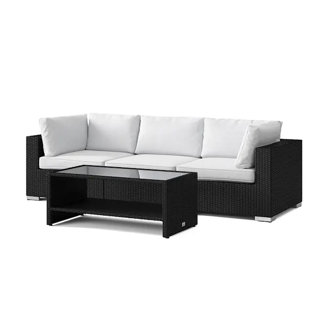 Loungegrupp Comfort Garden Bahamas utesoffa 3-sits med bord och hylla