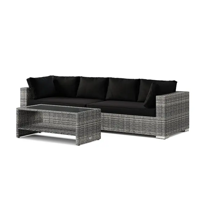 Loungegrupp Comfort Garden Bahamas utesoffa 4-sits med bord och hylla
