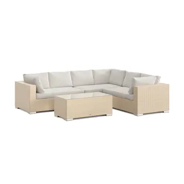 Loungegrupp Comfort Garden Bahamas L-formad utesoffa vänster, 6-sits med bord