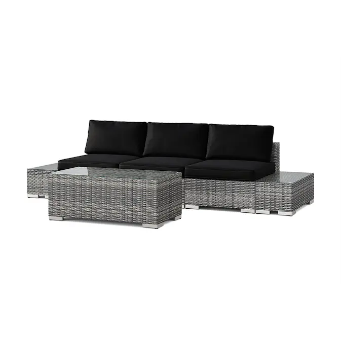 Loungegrupp Comfort Garden Bahamas utesoffa med avslut 3-sits med bord