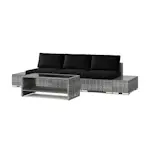 Loungegrupp Comfort Garden Bahamas utesoffa 3-sits med bord med hylla