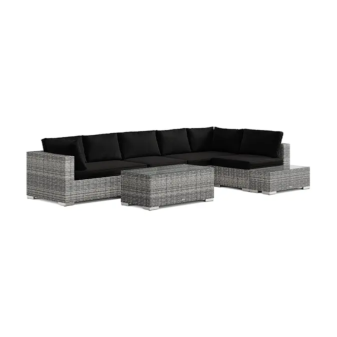 Loungegrupp Comfort Garden Bahamas utesoffa 6-sits vändbar schäslong med avslut och bord