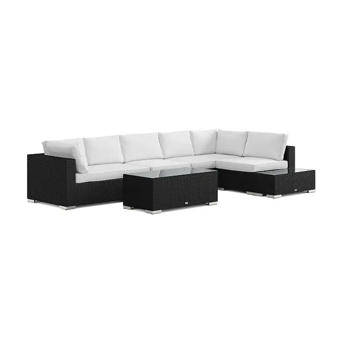 Loungegrupp Comfort Garden Bahamas utesoffa 6-sits vändbar schäslong med avslut och bord