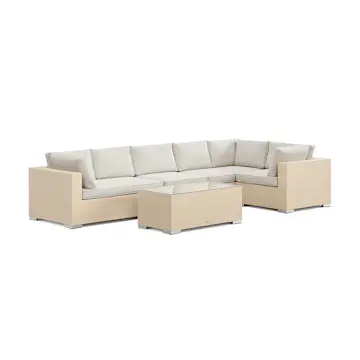 Loungegrupp Comfort Garden Bahamas utomhus hörnsoffa 6-sits vändbar med bord