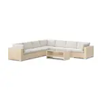 Loungegrupp Comfort Garden Bahamas utomhus hörnsoffa 7-sits vändbar och bord med hylla