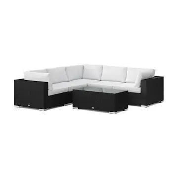 Loungegrupp Comfort Garden Bahamas utomhus hörnsoffa 5-sits vändbar med bord