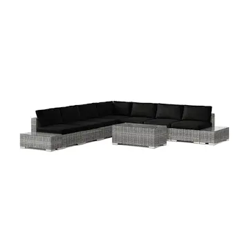 Loungegrupp Comfort Garden Bahamas utomhus hörnsoffa 7-sits vändbar och bord