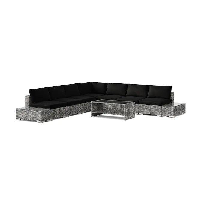 Loungegrupp Comfort Garden Bahamas utomhus hörnsoffa 7-sits vändbar med bord med hylla