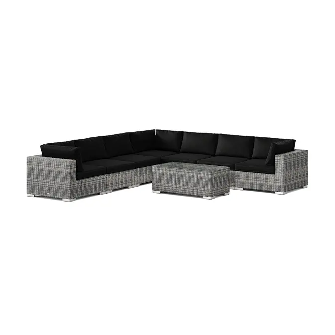 Loungegrupp Comfort Garden Bahamas utomhus hörnsoffa 7-sits vändbar med bord