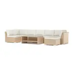 Loungesoffa Comfort Garden Wisconsin utomhus U-soffa 7-sits med vändbar divan