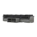 Loungesoffa Comfort Garden Wisconsin utomhus rak 5-sits soffa