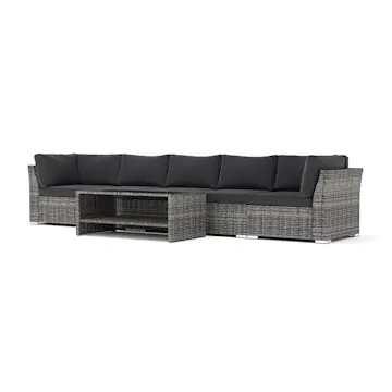 Loungesoffa Comfort Garden Wisconsin utomhus rak 5-sits soffa