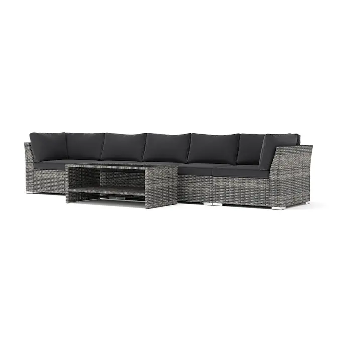 Loungesoffa Comfort Garden Wisconsin utomhus rak 5-sits soffa