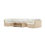 Loungesoffa Comfort Garden Wisconsin utomhus U-soffa 7-sits med öppet avslut