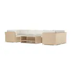 Loungesoffa Comfort Garden Wisconsin utomhus U-soffa 7-sits med stängt avslut