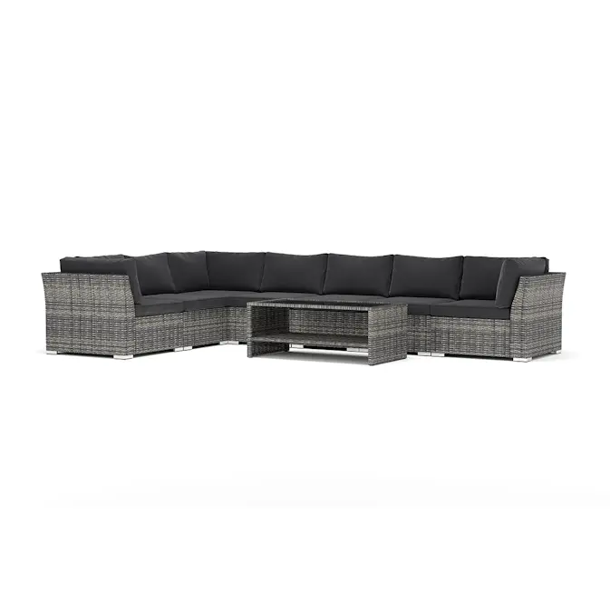 Loungesoffa Comfort Garden Wisconsin utomhus L-soffa 7-sits vändbar