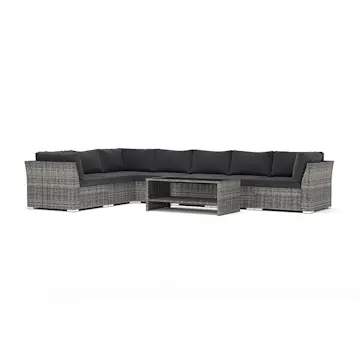 Loungesoffa Comfort Garden Wisconsin utomhus L-soffa 7-sits vändbar