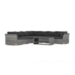 Loungesoffa Comfort Garden Wisconsin utomhus hörnsoffa 7-sits vändbar
