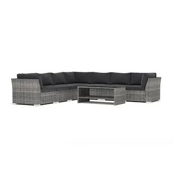 Loungesoffa Comfort Garden Wisconsin utomhus hörnsoffa 7-sits vändbar