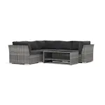Loungesoffa Comfort Garden Wisconsin utomhus hörnsoffa 5-sits vändbar