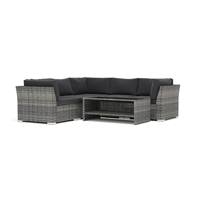 Loungesoffa Comfort Garden Wisconsin utomhus hörnsoffa 5-sits vändbar