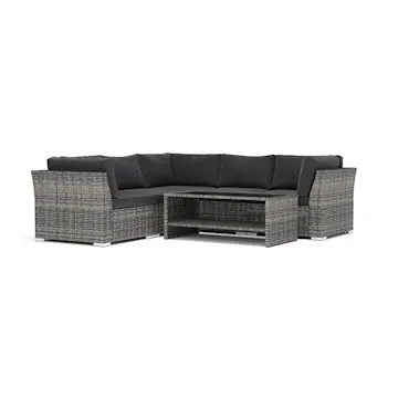 Loungesoffa Comfort Garden Wisconsin utomhus hörnsoffa 5-sits vändbar
