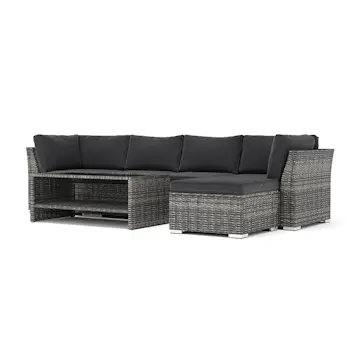 Loungesoffa Comfort Garden Wisconsin utomhus divansoffa 5-sits vändbar