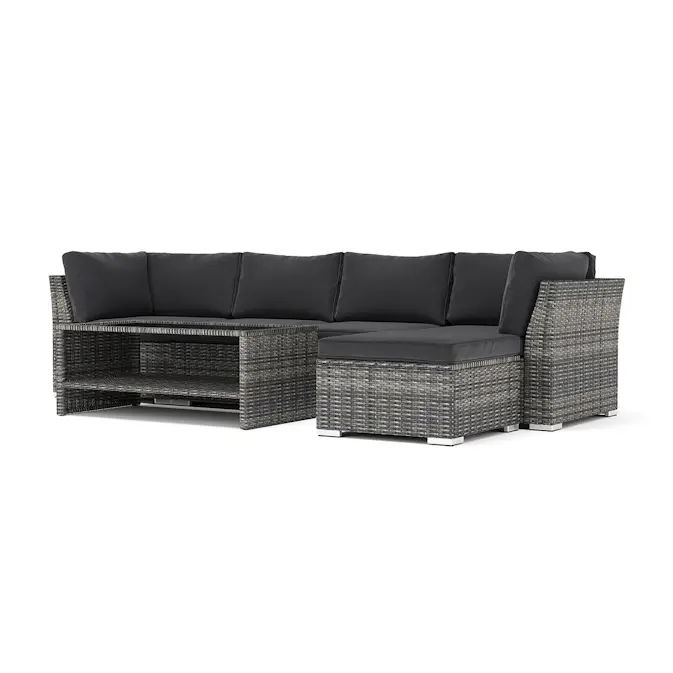 Loungesoffa Comfort Garden Wisconsin utomhus divansoffa 5-sits vändbar
