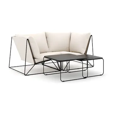 Loungesoffa Comfort Garden Usteryd utomhus rak 2-sits soffa